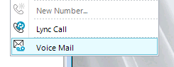 Call voicemail button in Lync